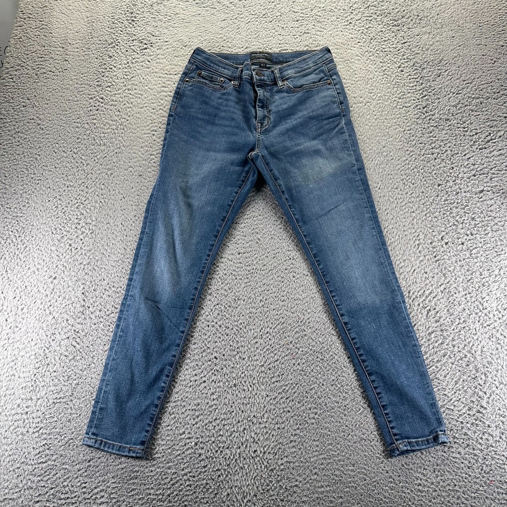 Banana Republic Jeans Womens 6P Blue Cotton Skinny Leg Workwear Faded Stretch